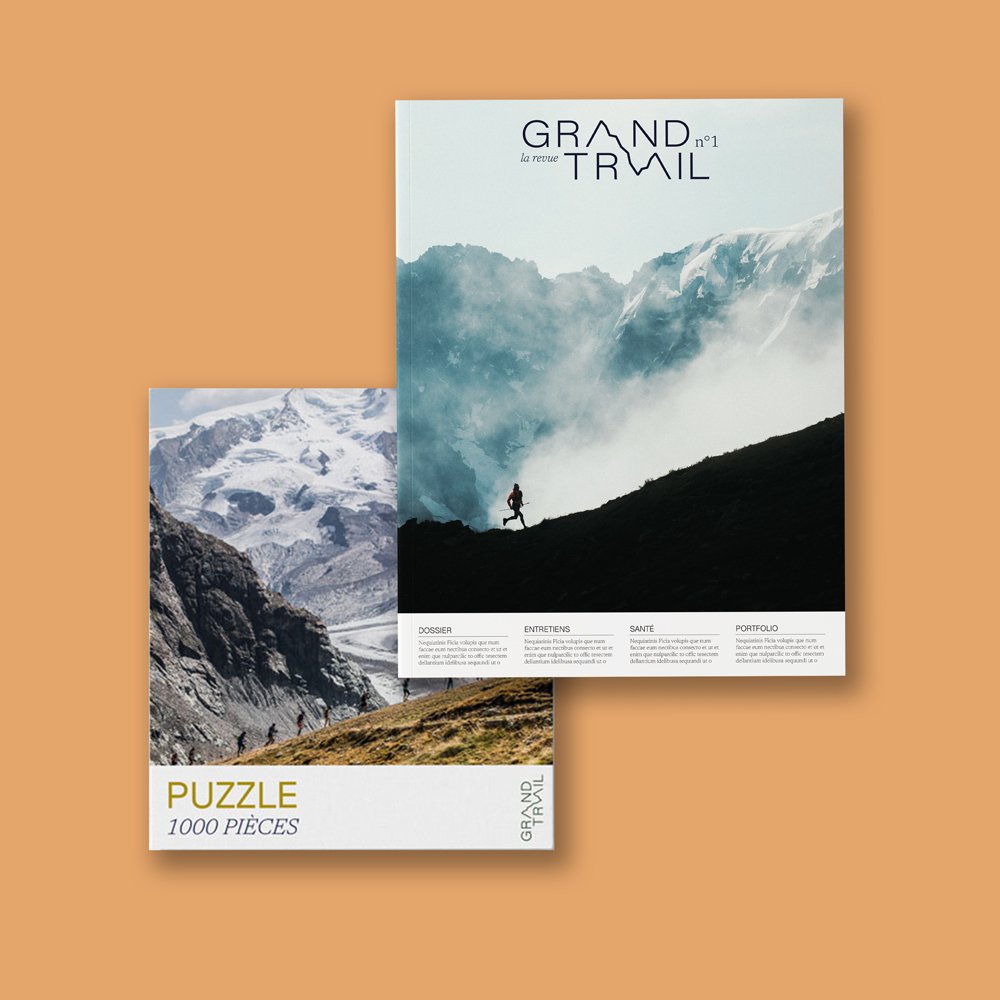 Boîte de puzzle et exemplaire revue Grand Trail